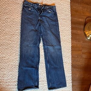 Zara Women's Straight Leg Blue Jeans